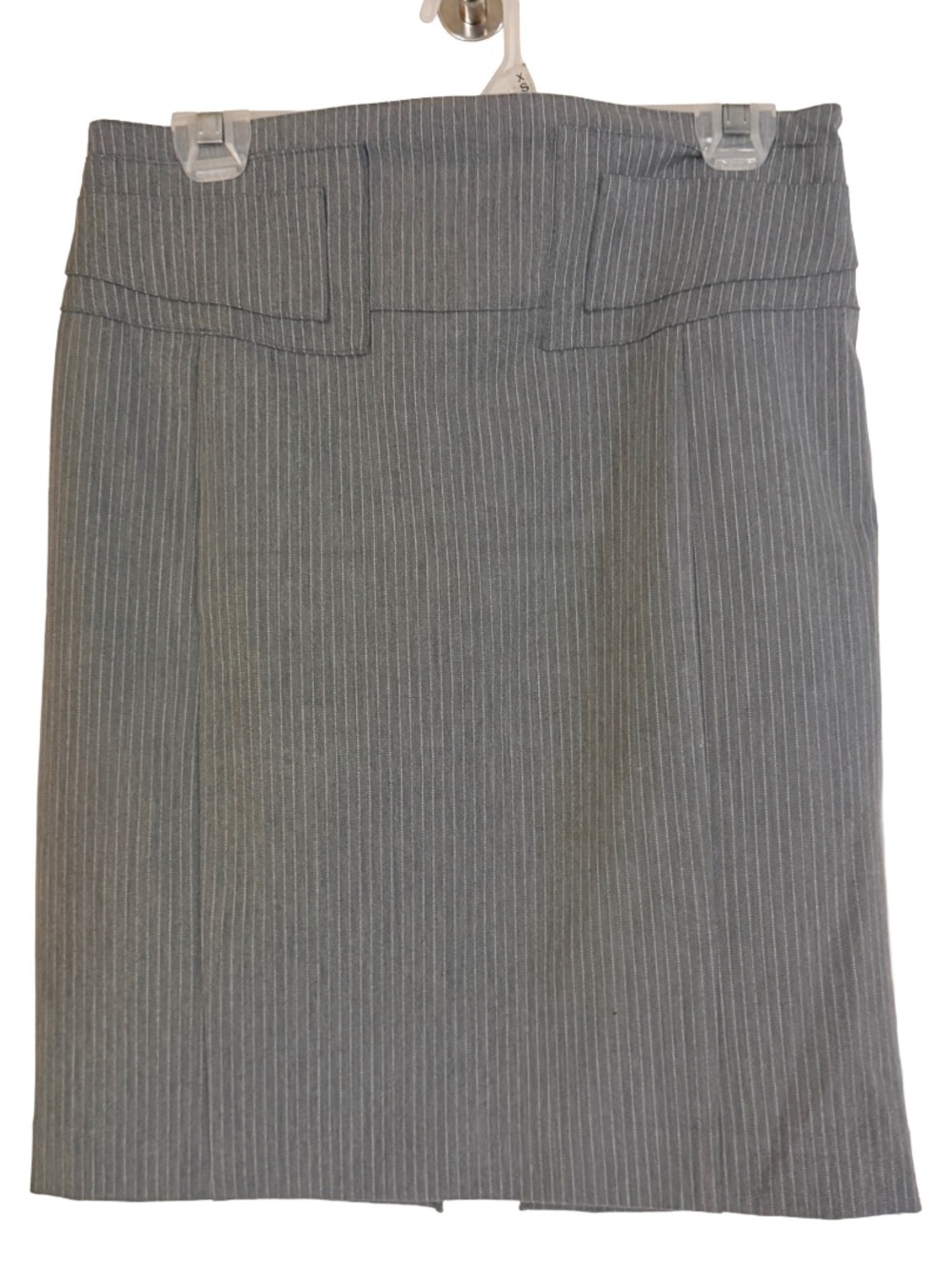 Gray Pinstripe Pencil Skirt - Size 6